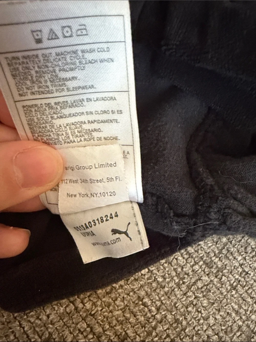 Puma Black Velour Girls Hoodie and Pants with Pink Puma Logos - Picture 8 of 12